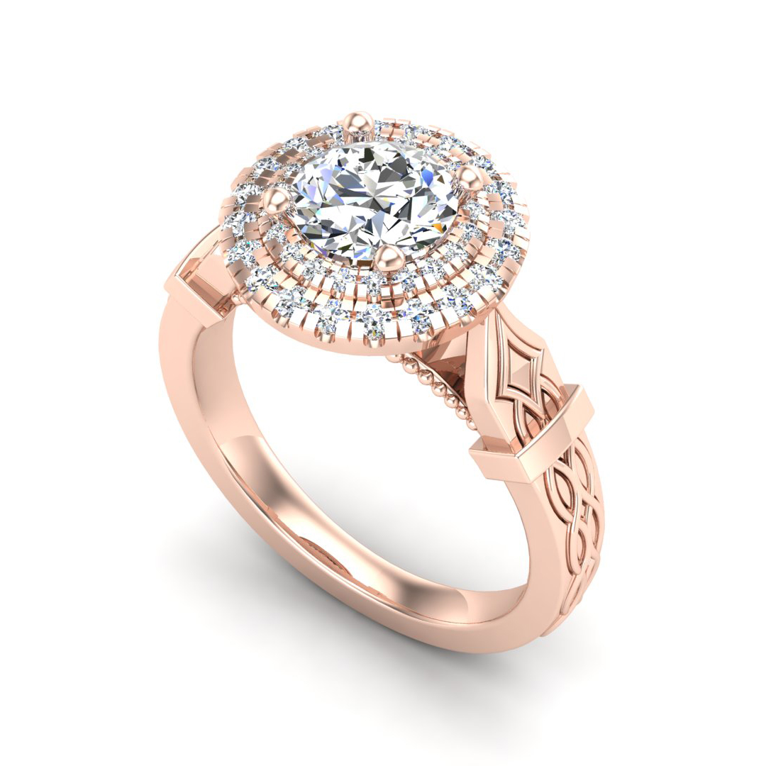 Evelynn Halo Engagement Ring